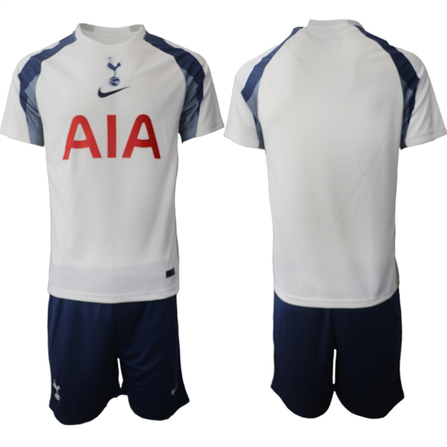 Men's Tottenham Hotspur Blank 2025/26 White Home Soccer Jersey Suit